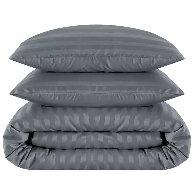 Stripe Duvet Cover Set - Soft Bedding Quilt Covers in Single, Double, King Size 3