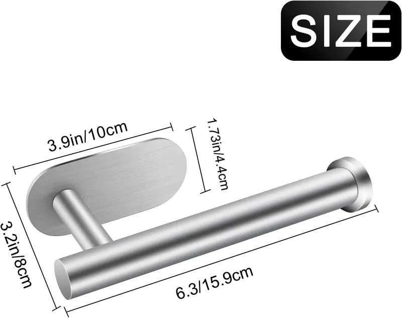 Stainless Steel Toilet Roll Holder Wall Mounted for Bathroom and Kitchen - Waterproof and Rust Resistant 6