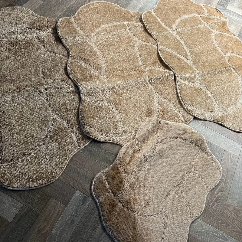 Romany Washable Mats Beige/Biscuit Tourer washables mats, 67cm 120cm Best quality Non Slip Backing gypsy Mats Rugs X Set of 4 Mats/Rugs xx 2