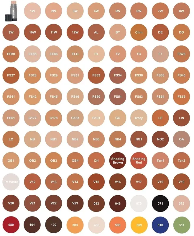 Kryolan TV Paint Stick - All colours - High pigment Long-Lasting professional makeup Matte Finish Concealer Contour Foundation Cosmetic Creamy concealer  full  coverage ultra  cover  concealer 1