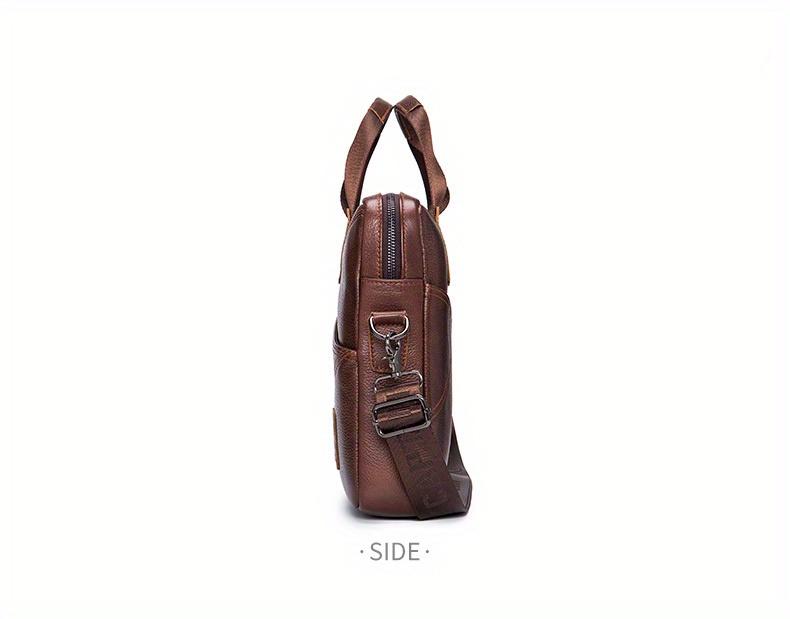 Product Introduction of BULLCAPTAIN Men's Leather Briefcase Multifunctional Handbag 39