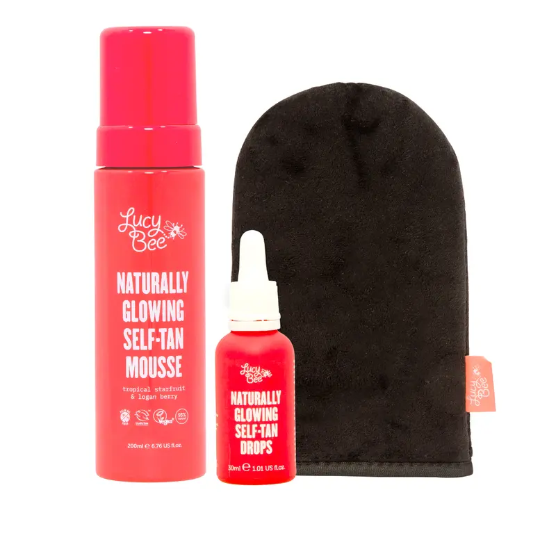 Tan Drops, Tan Mousse & Mitt - Vegan Self Tan Skincare Collection 5