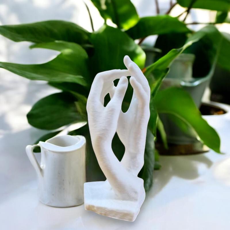 Eternal Touch Sculpture 3D Printed Male Female Hands Elegant Modern Art UK Made Home Décor Artistic Decor Artwork Ornaments Room 1