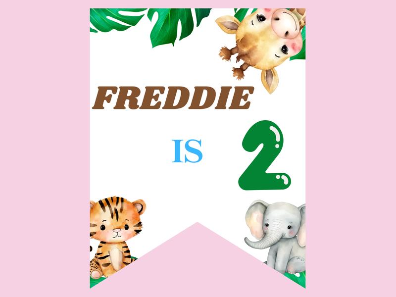Safari Birthday Banners 2