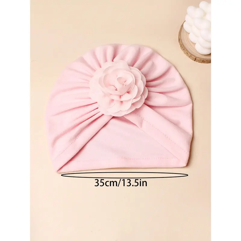1pc Baby Pink Chiffon Flower Decor Headband And 1pair Baby Pink Anti-Slip Floor Socks, Suitable For Daily Wear Love Valentine 3