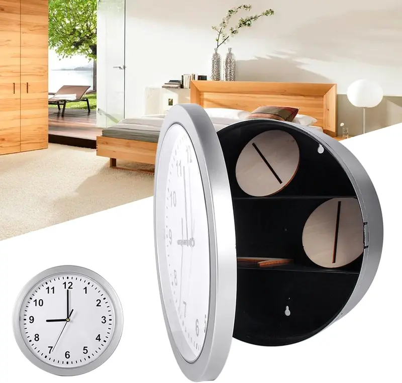 Secret Wall Clock Home Valuables Money Box Stash Cash Jewellery Gold Safe - Perfect for Safekeeping Your Valuables 0