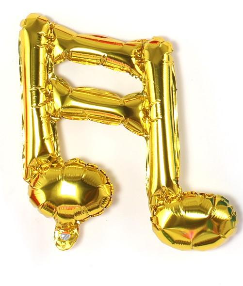 Musical Note Foil Balloons- Black, Gold and Silver 3