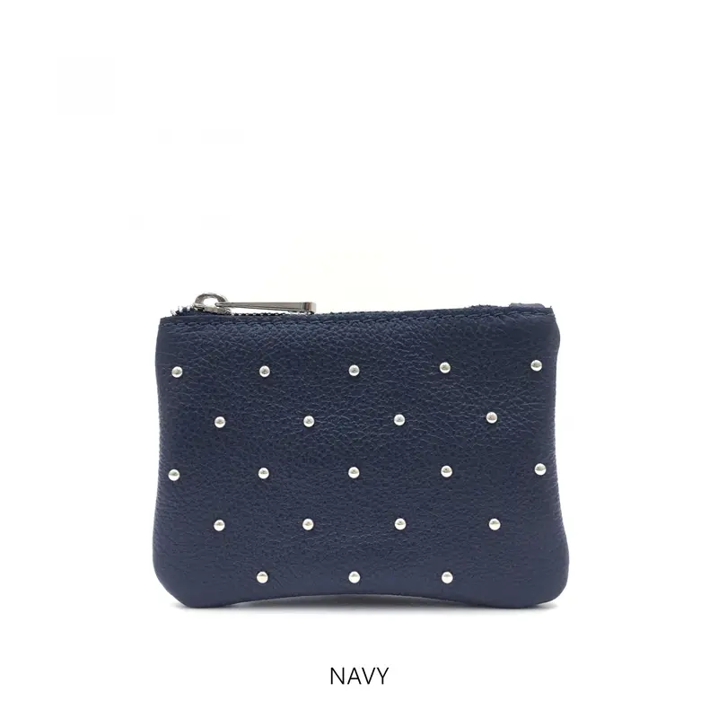 Leather Zipper Stud Purse 6