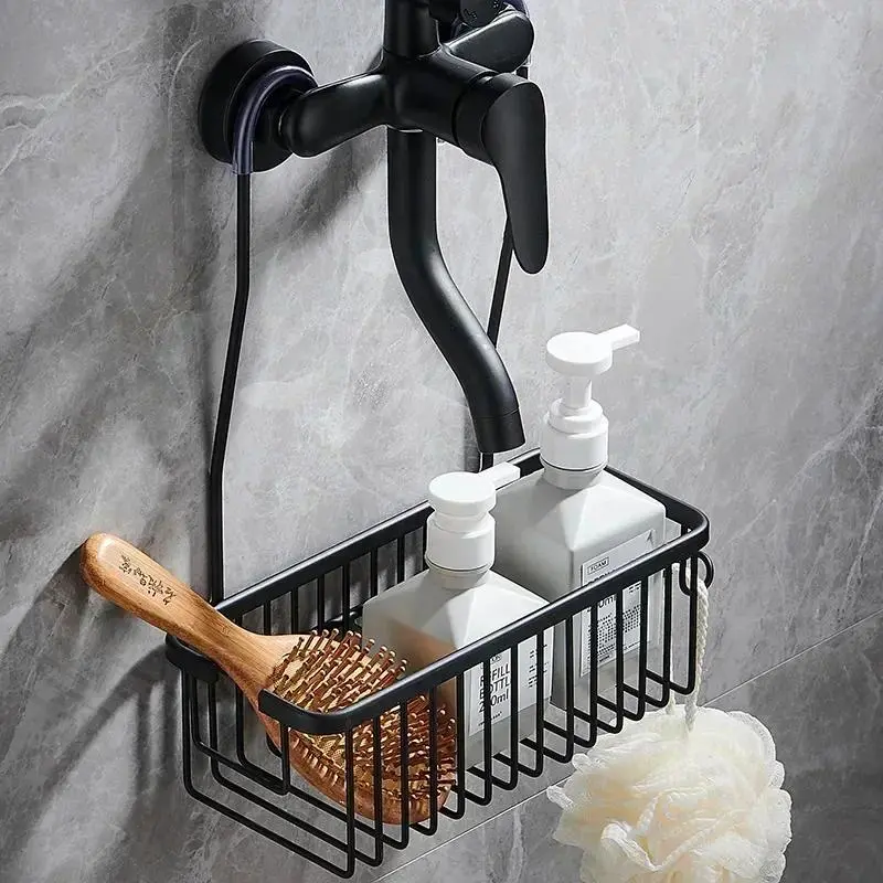 Convenient Toilet Shower Rack with No Drilling Installation Bathroom Storage Basket for Shower Room and Bath Products 0