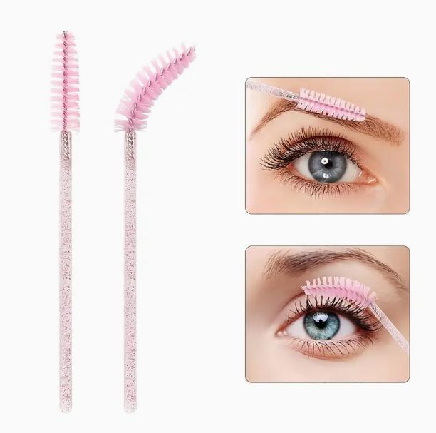 Disposable Eyelash & Eyebrow Brush Tools, 50pcs Glitter Crystal Design Eyelashes Brushes Comb, Daily Makeup Tools, Eyelashes Makeup Tools, Birthday Box for Girl, ThanksGiving Gift, Birthday Gift for her, Best Christmas gift for women 8