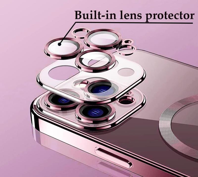 For iPhone 15 14 13 12 Pro 11 Clear Phone Case Magnetic MagSafe Charging Cover 7