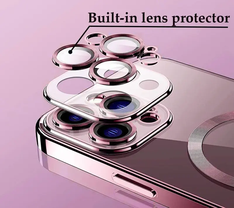 For iPhone 15 14 13 12 Pro 11 Clear Phone Case Magnetic MagSafe Charging Cover 7