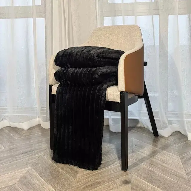 MMWZ Chunky Rib Throw Fleece Blanket Fluffy Sofa Bed Warm Throws Soft King Size 200 x 240cm All season Home Camping Traveling BBQ BEd Bedding Decore Ribbed Stripe Soft Sleep Blankets #blankets #throw #bedding #tiktokmademebuyit #duvet