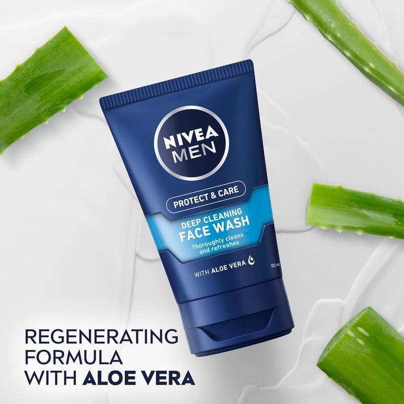 NIVEA MEN Deep Cleaning Face Wash Protect & Care (100 Ml) Skincare 2