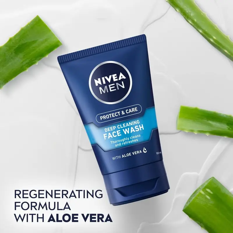 NIVEA MEN Deep Cleaning Face Wash Protect & Care (100 Ml) Skincare 2