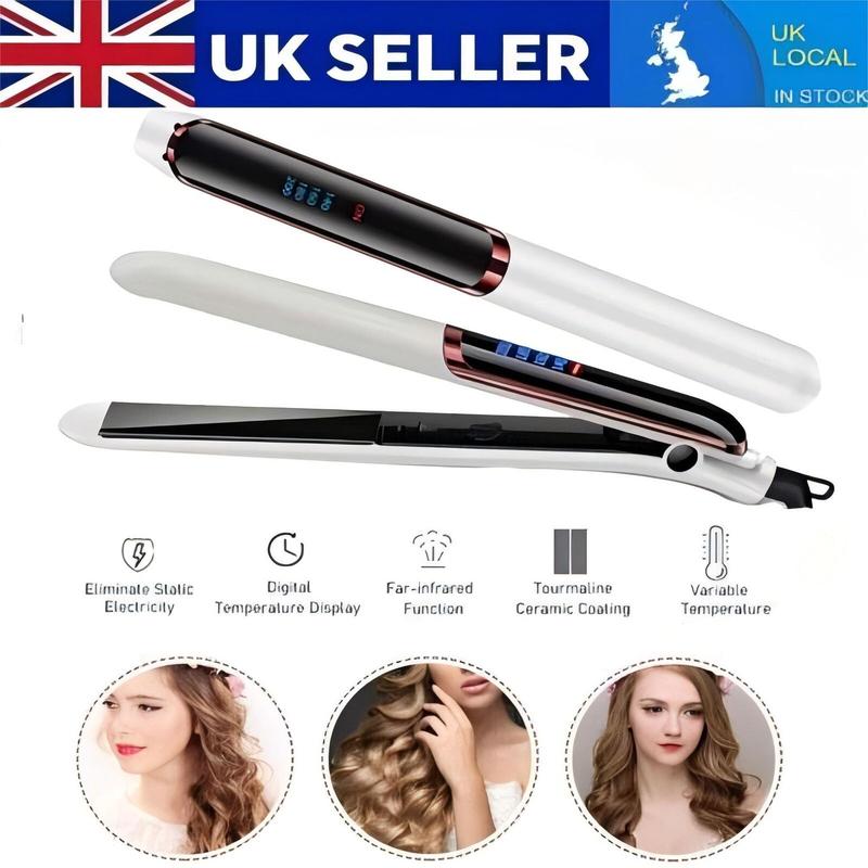 Professional Ceramic Hair Straightener & Curler – 2-in-1 Salon Styling Tool 2