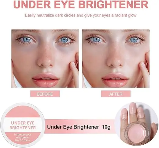 Under Eye Brightener,Under Eye Concealer,Colour Corrector Dark Circles,Dark Circle Concealer,Under Eye Colour Corrector,Color Corrector Makeup,Cream Concealer,Colour-Correcting Eye Brightener Primer 4