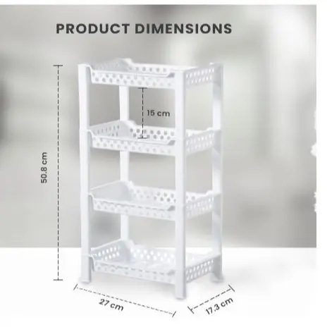 4 Tier Corner Shower Caddy Organiser | Standing Shelf Rack Rustproof Corner Shelves for Bath Accessories, Shower Pan, Bathtub, Bathroom Storage Unit White Plastic Adjustable 2