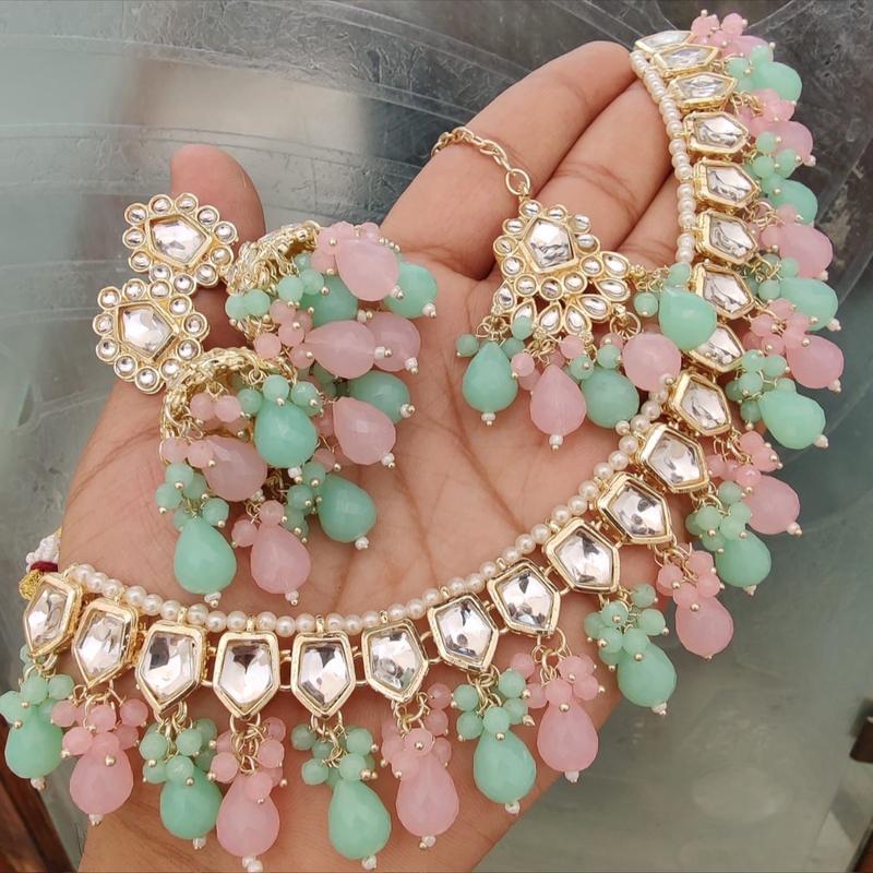 Meera Kundan Necklace Set - Elegant Jewellery for Women by Meera 2