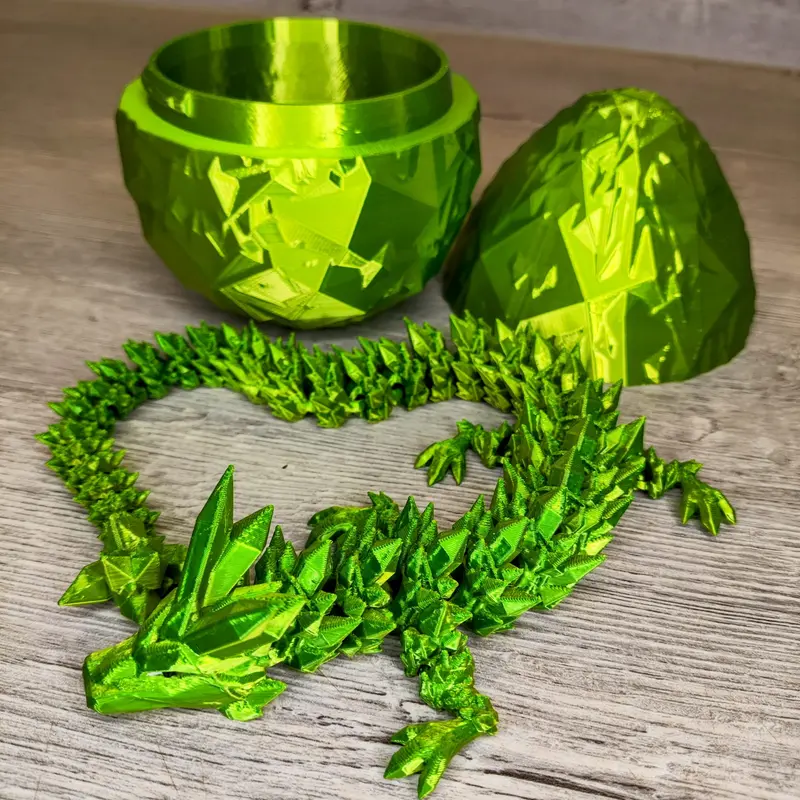 Crystal Dragon in Egg – 3D Printed Fantasy Collectible 1