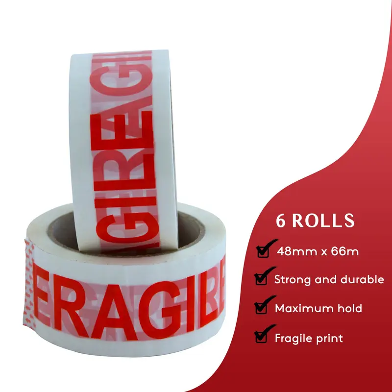 Packaging Tape, Heavy-Duty Parcel Tape for Packing, All Purpose Strong Adhesive Tape, Secure Sticky Seal for Boxes, FSC Certified Shipping Tape,48MM x 66M 8