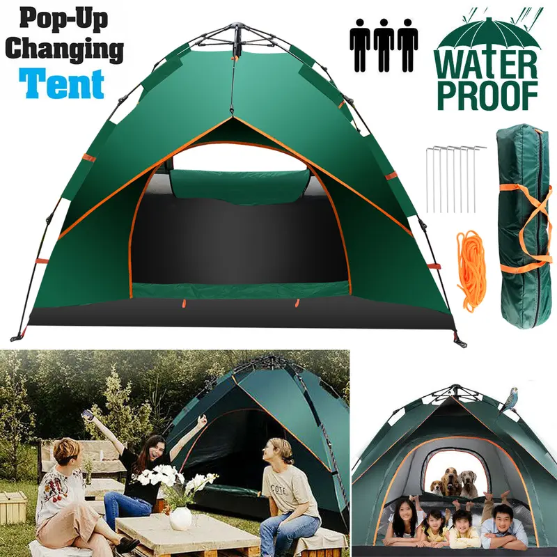 Camping Tent, 2/3 Person Automatic Instant Pop Up Tent, Portable Lightweight Waterproof Tents For Outdoor, Travel, Camping, Backyard, Patio, Garden, Beach, Hiking For Mother's, Father's, Children's, Birthday, Valentine's, Christmas, Family Holiday Party 2