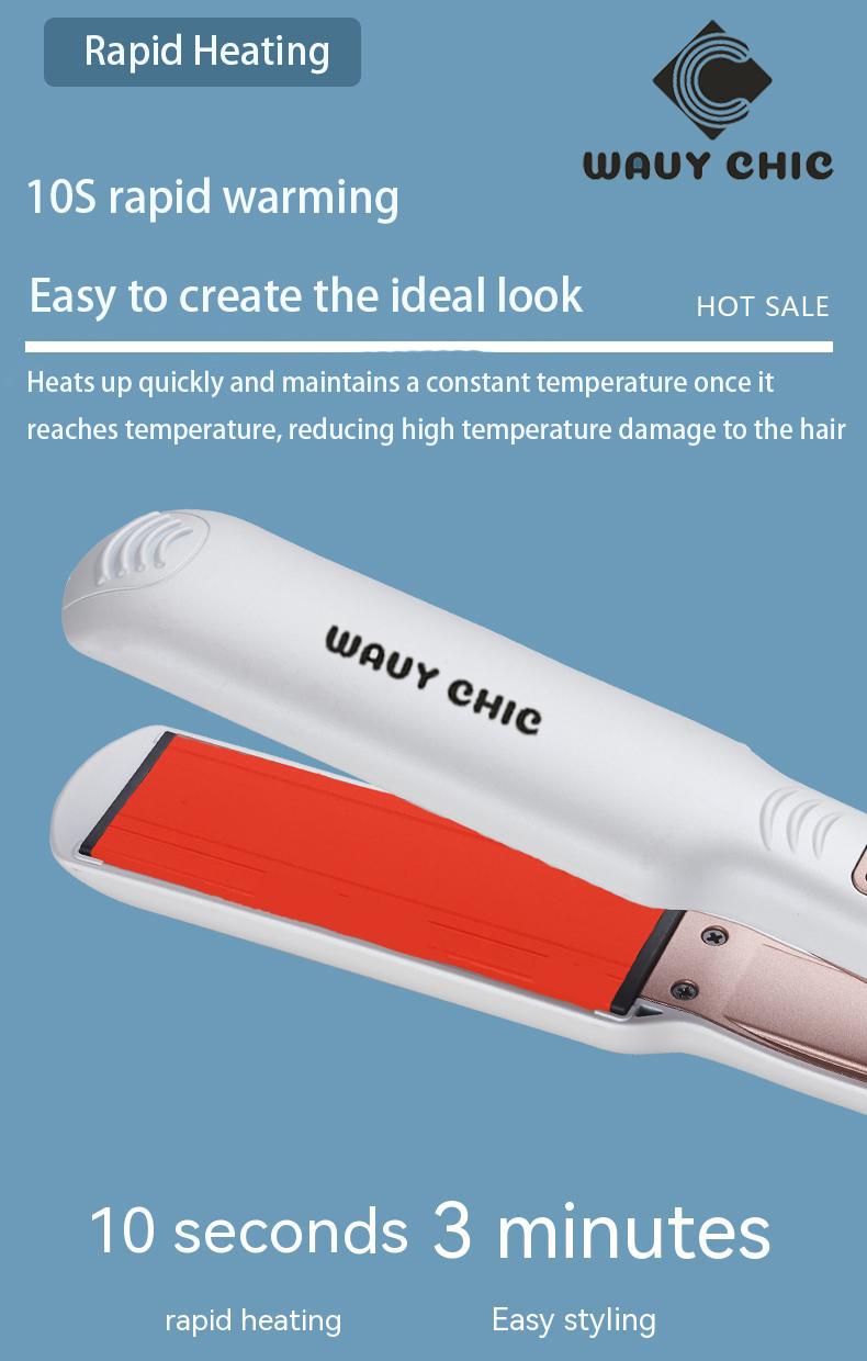 Product Introduction of 【wavy chic】2025 Professional Hair Straightener for Effortless Straightening, Ceramic Hair Straightener, Straight & Curly Styling Tool, 10S Fast Heat up Adjustable Temperature  LCD Display, Portable Splint with Storage Locking, For New Year Gift to Girl 9