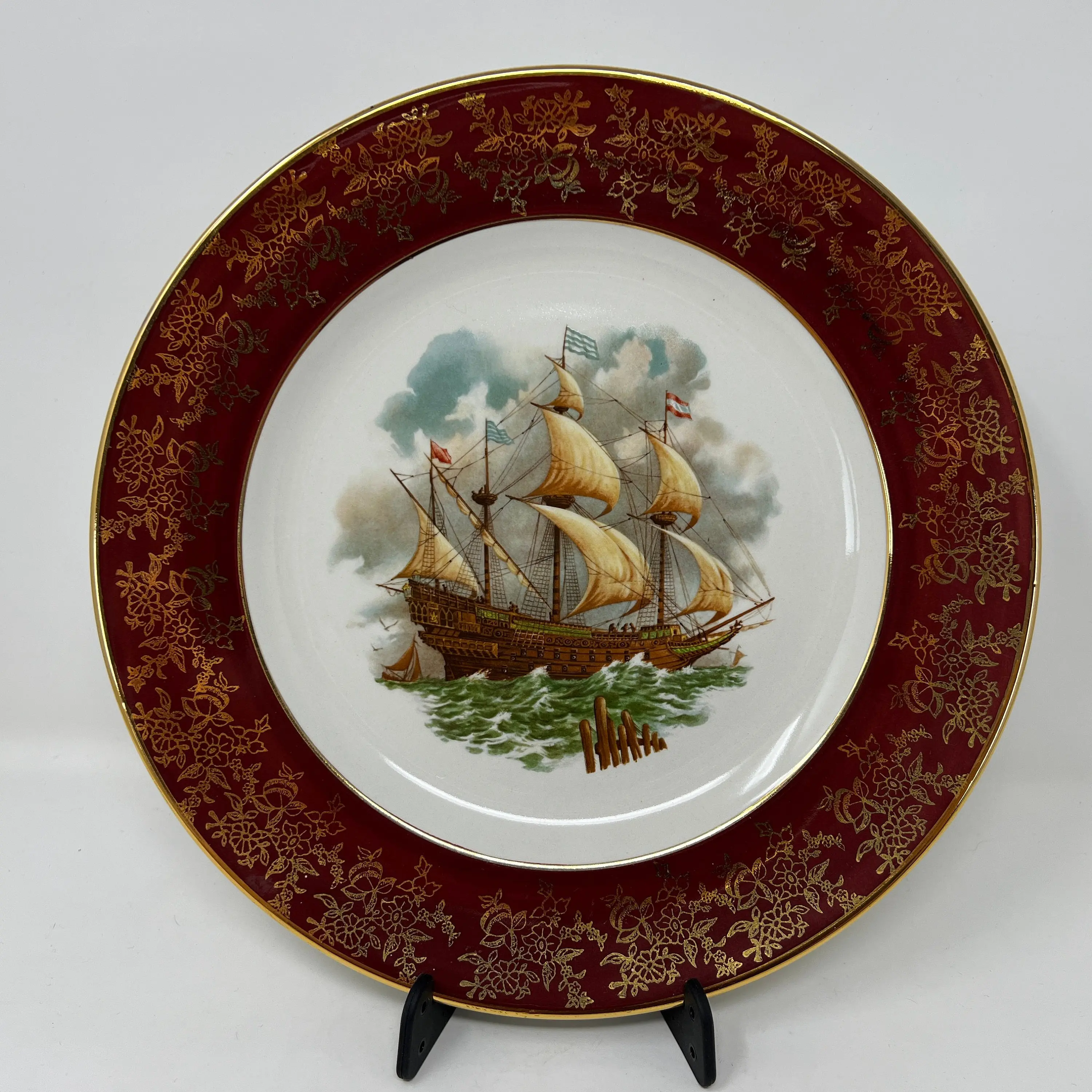 Collectors Plate Weatherby Hanley Royal Falcon Ware Plates Sail Ship Scenes 27.5cm, Collectors Housewarming Gifts, Wall Art Home Decor