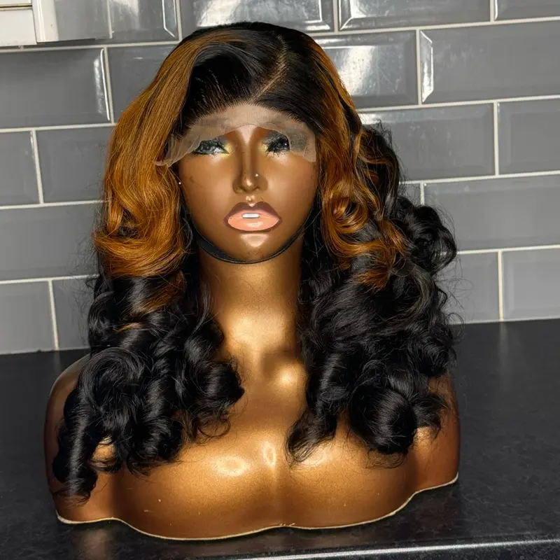 Layered 20” 5*5 SDD bouncy closure wig 3