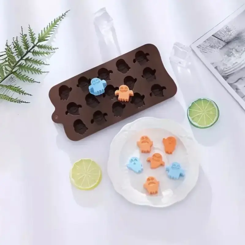Ghost Silicone Chocolate Mould| Halloween Fondant Mould | Wax Melt Ice Cube | Milky Panda 2
