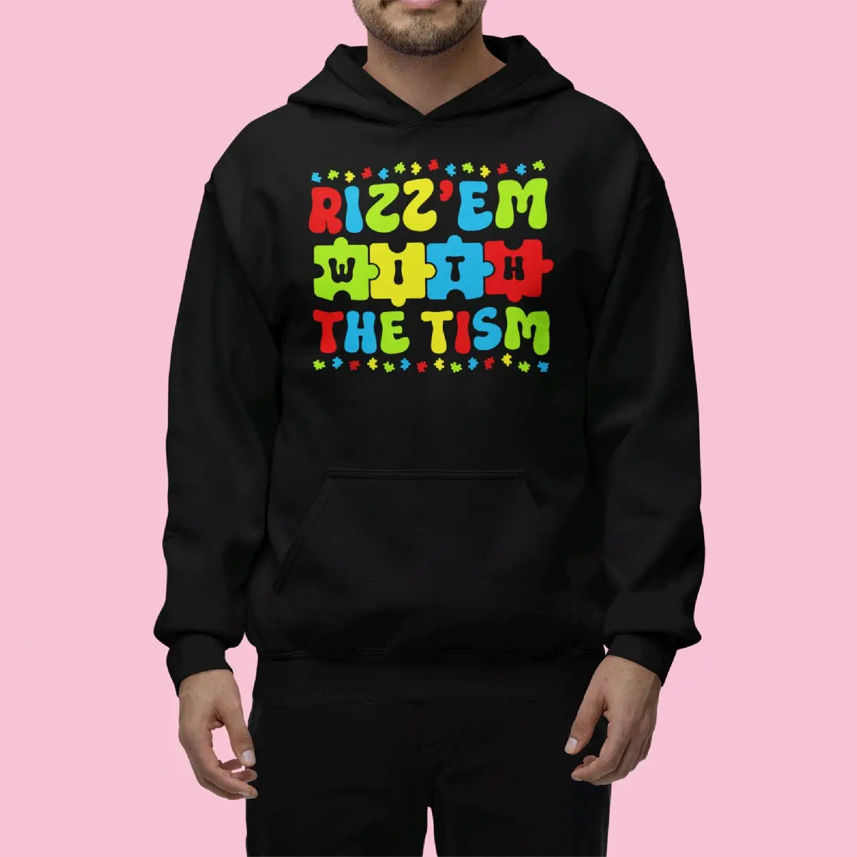 Rizz em with the tisum hoodie for men,women and children Menswear Stylish Tops Long Sleeve Casual ladies tshirt