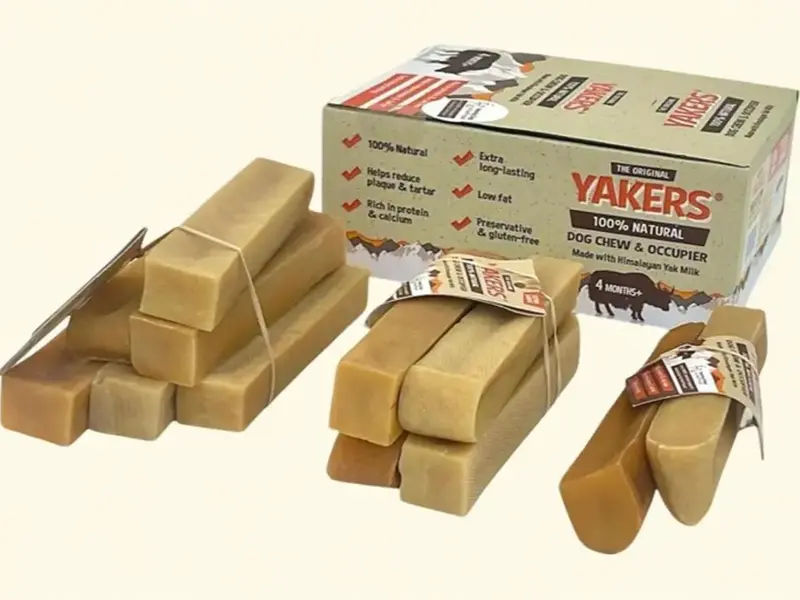 Dog Chew XL Pack of 6 - All-Natural Yak Milk Chew for Large-Sized Dogs - Dental Treat, Gluten-Free, Grain-Free, Long-Lasting, Reduce plaque and tartar, 850g dental  chew dog dental yak  chews bonkers  dogs snack dental pate whimzees  dental dog  advent 7