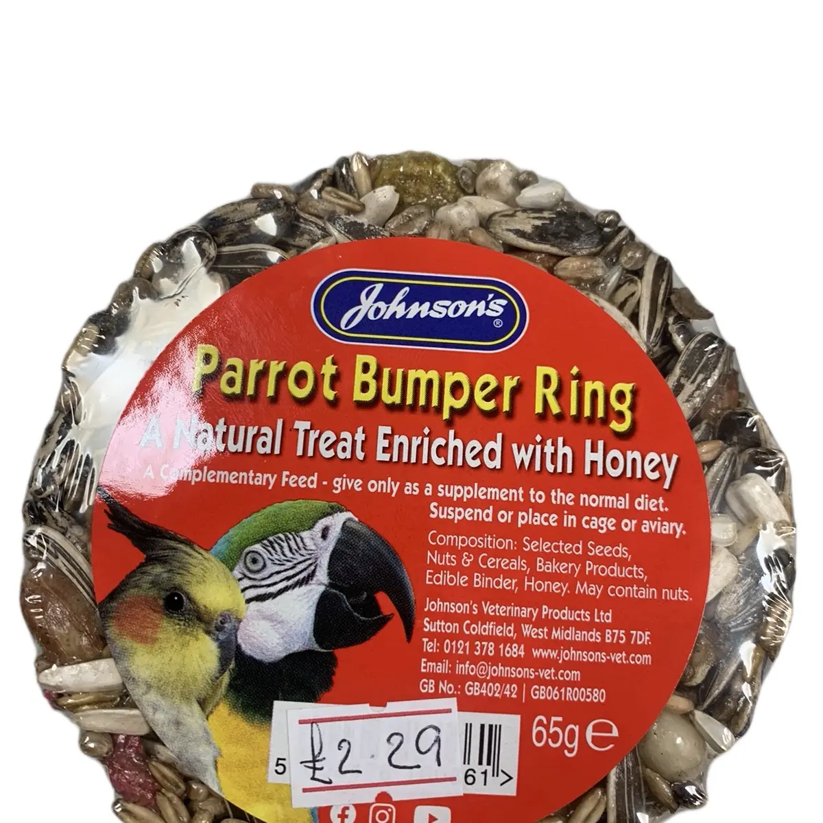 Parrot bumper ring  Ideal tear for you parrots all natural