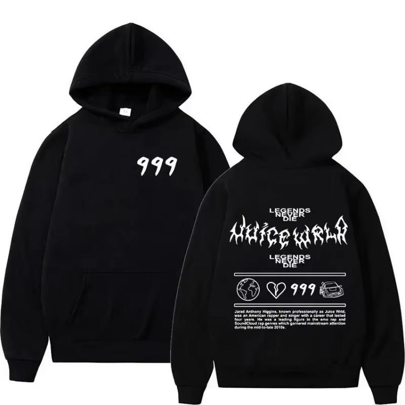 Product Introduction of Juice WRLD Hoodies Men Women Hooded Sweatshirts Fashion Hip Hop Casual Pullovers Autumn Boys Girls Black Streetwear Juicewrld Menswear Tops Long Sleeve 16