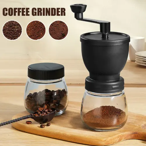 Manual Coffee Bean Grinder , Hand Coffee Grinderc Burr, Hand Crank/Handheld UK Ceramic Glass Tea Grinding 2