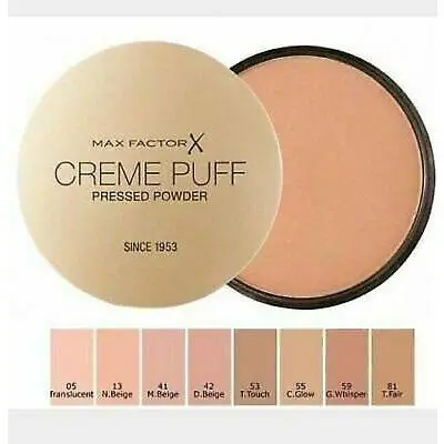 Max Factor Creme Puff Compact Pressed Face Powder 21g *Choose Your Shade* 1