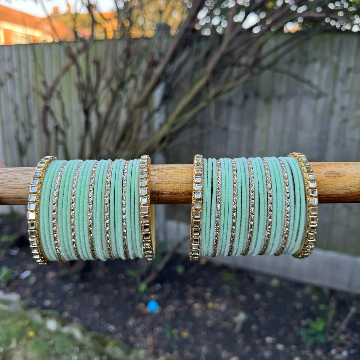 Beautiful velvet bangels set for 2 hands