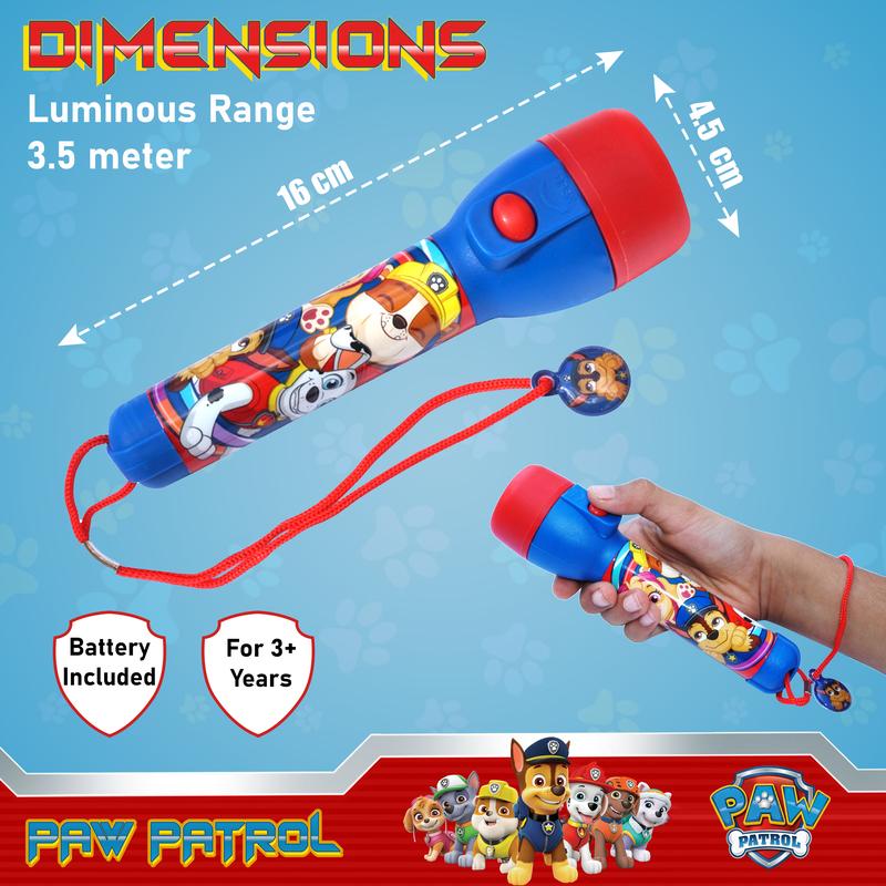 16cm Plastic Paw Patrol Big LED Torch for Kids, Children Christmas Present Flashlight, Xmas Gift, Nightlight Torch 2