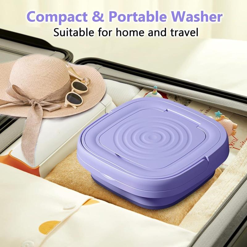 8L Portable Washing Machine Mini Washer Foldable Washer and Spin Dryer Travel UK 6