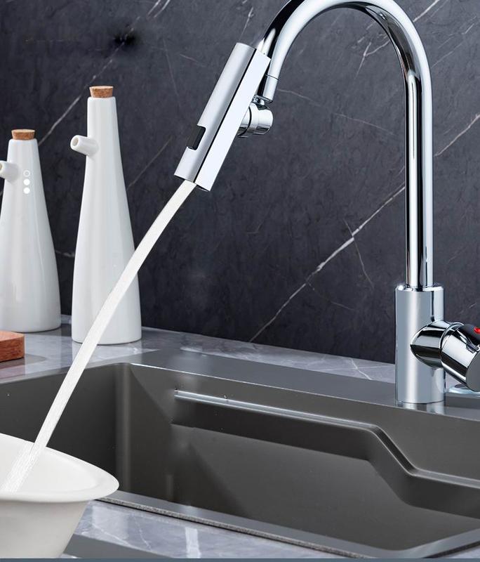 360° Swivel Tap Aerator 4 In 1 Kitchen Faucet Sink Tap Bathroom Spray Head Attachment Attachment Waterfall 15-22mm Water Saving Splash Proof 6