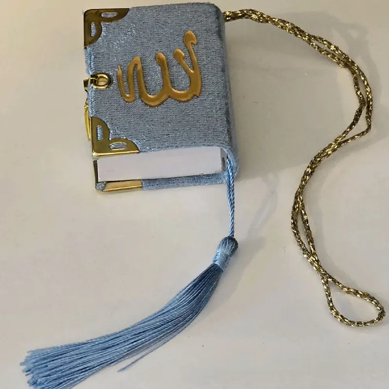 Islamic Full Mini Quran Light Blue Unisex Car Hanging Accessory Ramadan Muslim Gift 0