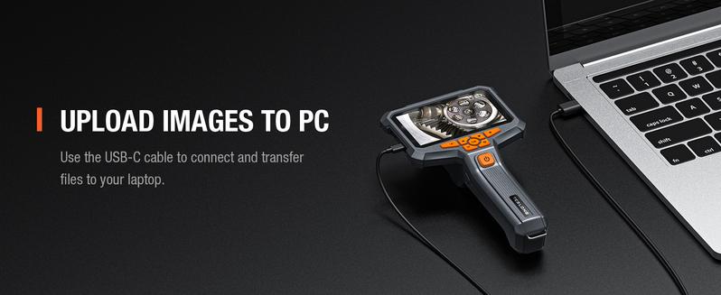 Product Introduction of Teslong Endoscope Inspection Camera, Dual Lens Endoscope Camera with Light, 16.5FT Waterproof Flexible Borescope Camera with Split Screen, Sewer Tube Camera, 3000mAh Battery (No SD Card) 5