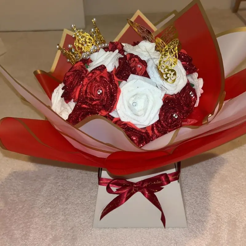 Glitter foam Roses 1