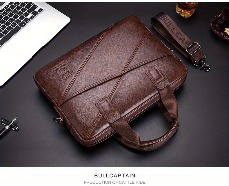 Product Introduction of BULLCAPTAIN Men's Leather Briefcase Multifunctional Handbag 44