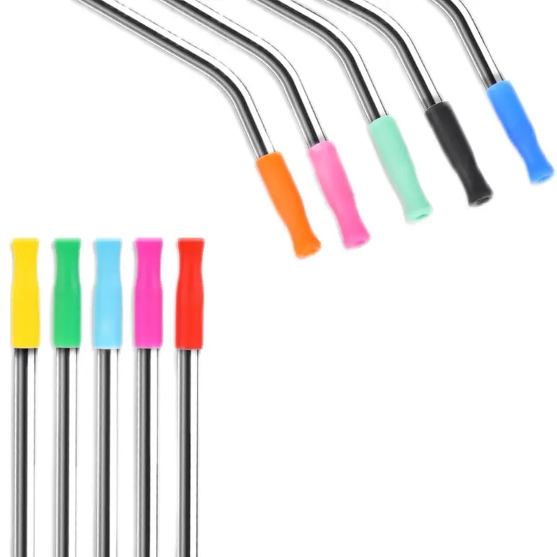 Silicone Straw Tip Covers for 6mm Stainless Steel Straws - Alternative to Metal Straws 4