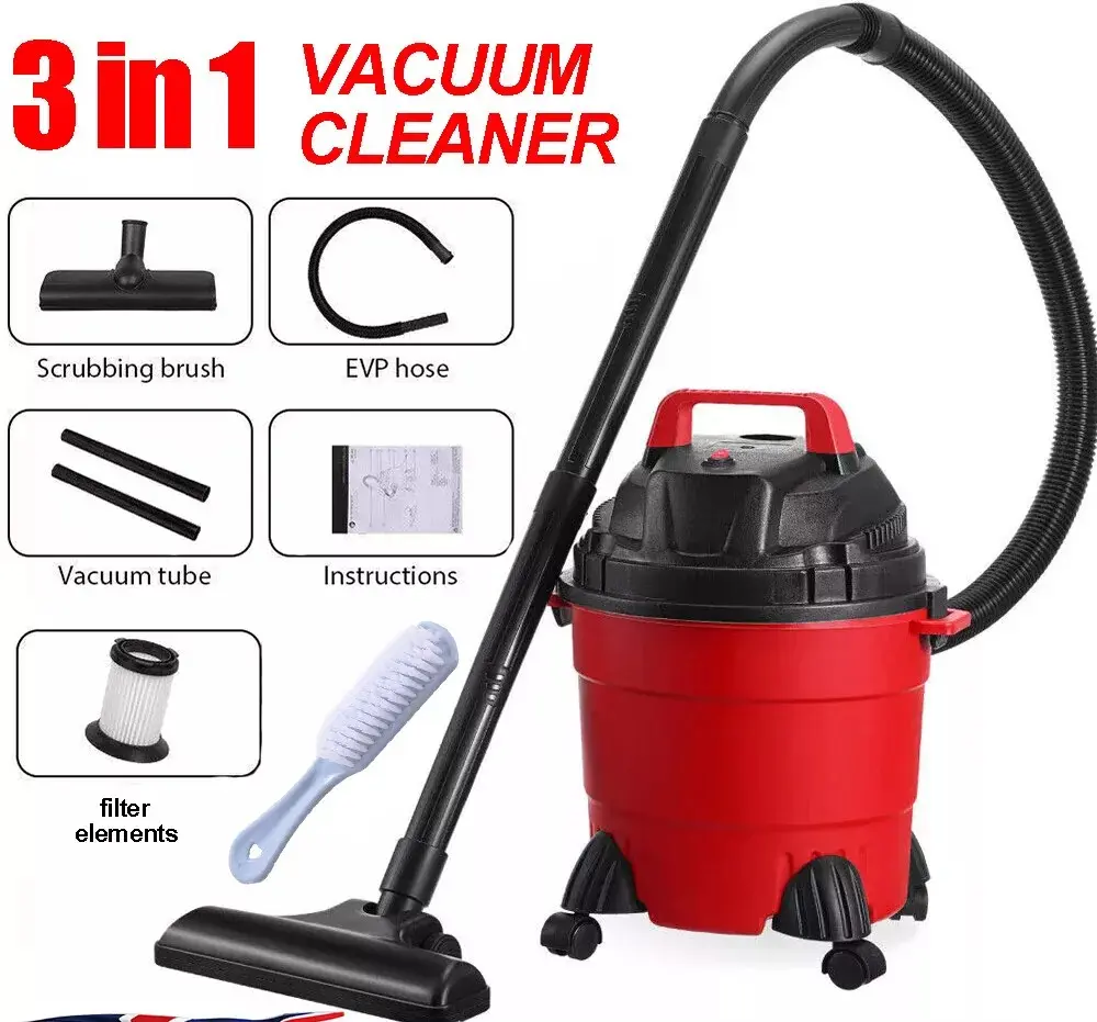 1500W Vacuum Cleaner Wet and Dry Bagless 15L Cylinder Powerful Compact Cleaning - 3 in 1 Stick Vacuum