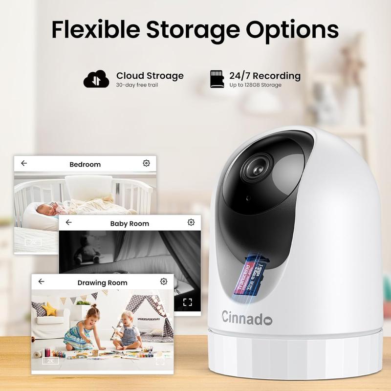 WiFi Security Camera Indoor - 2K Pet Dog Cameras House Security with APP for Baby Monitor Home CCTV Wireless 360°, Motion Tracking, Smart Siren, IR Night Vision, Work with Alexa, D1 6