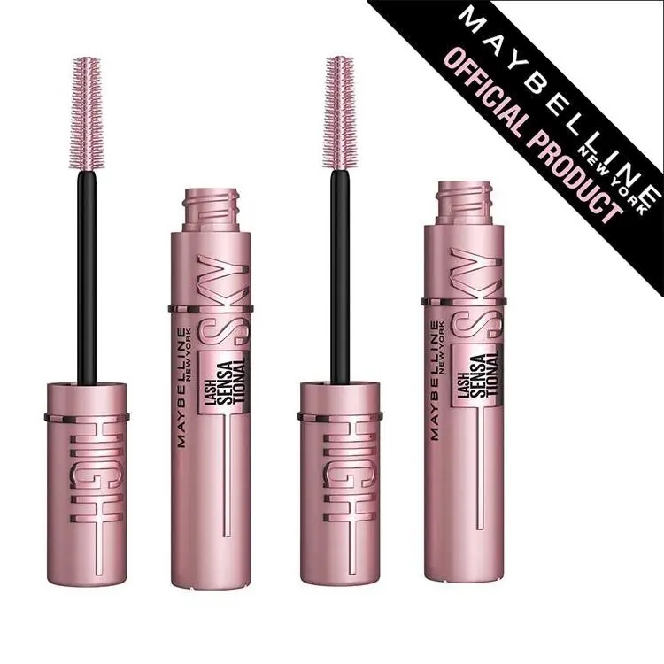 Maybelline Lash Sensational Sky High Bundles Volumizing, Lengthening and Thickening Eyelash Mascara, Black & Burgundy 6
