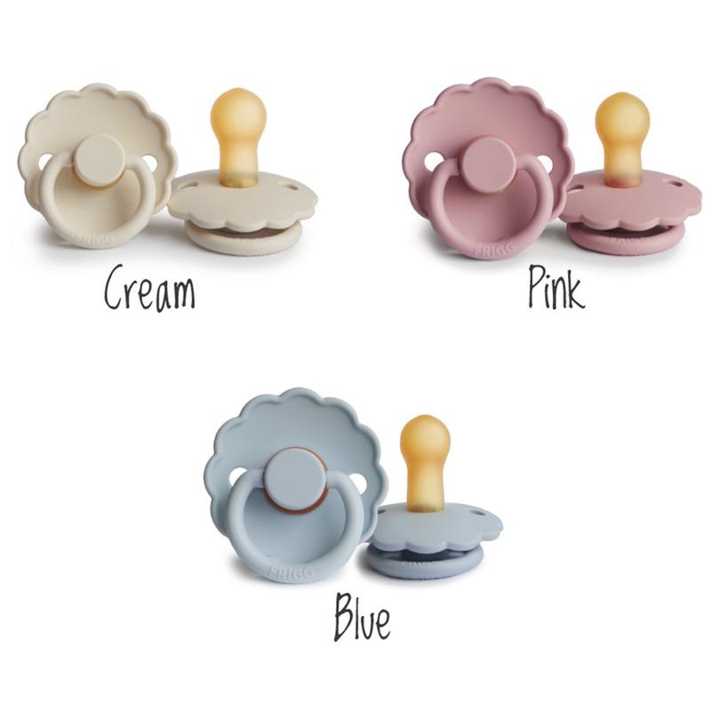 FRIGG *2-PACK* PERSONALISED DUMMY PACIFIER SOOTHER, NATURAL RUBBER, NAME & HEART 2