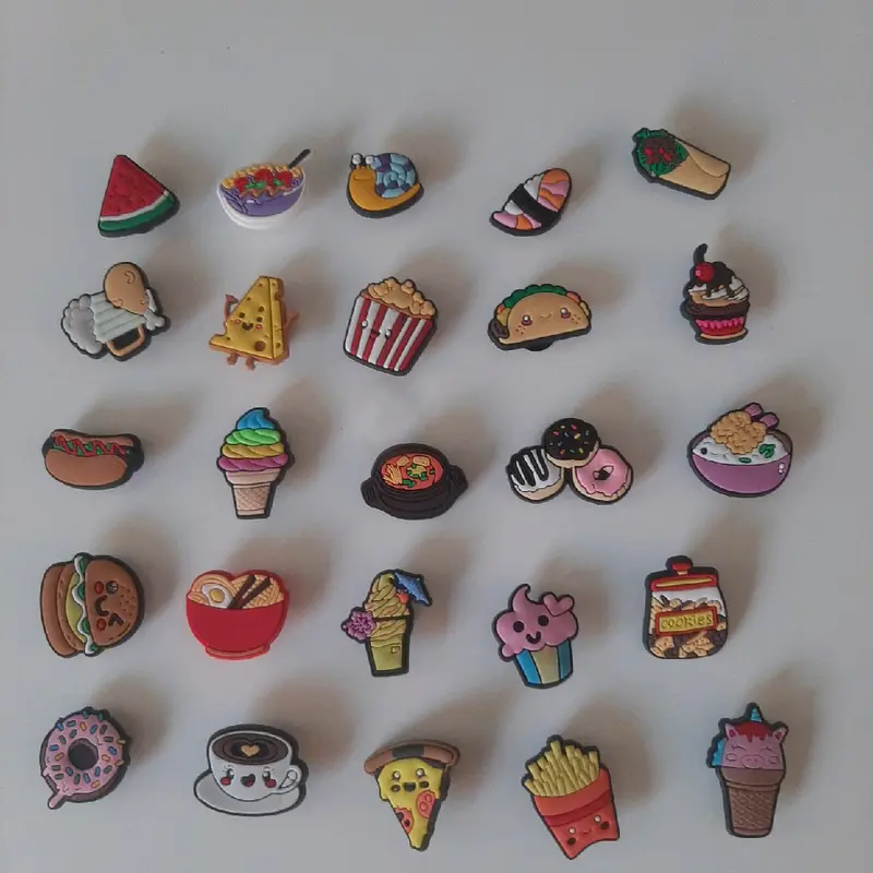 Food Themed croc charms shoe decoration accessories jibbitz shoe charms choose design 0